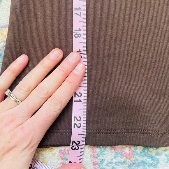 Madewell Supima Brightside Rib Cutaway Tank NWT in Dark Coffee - Picture 10 of 12